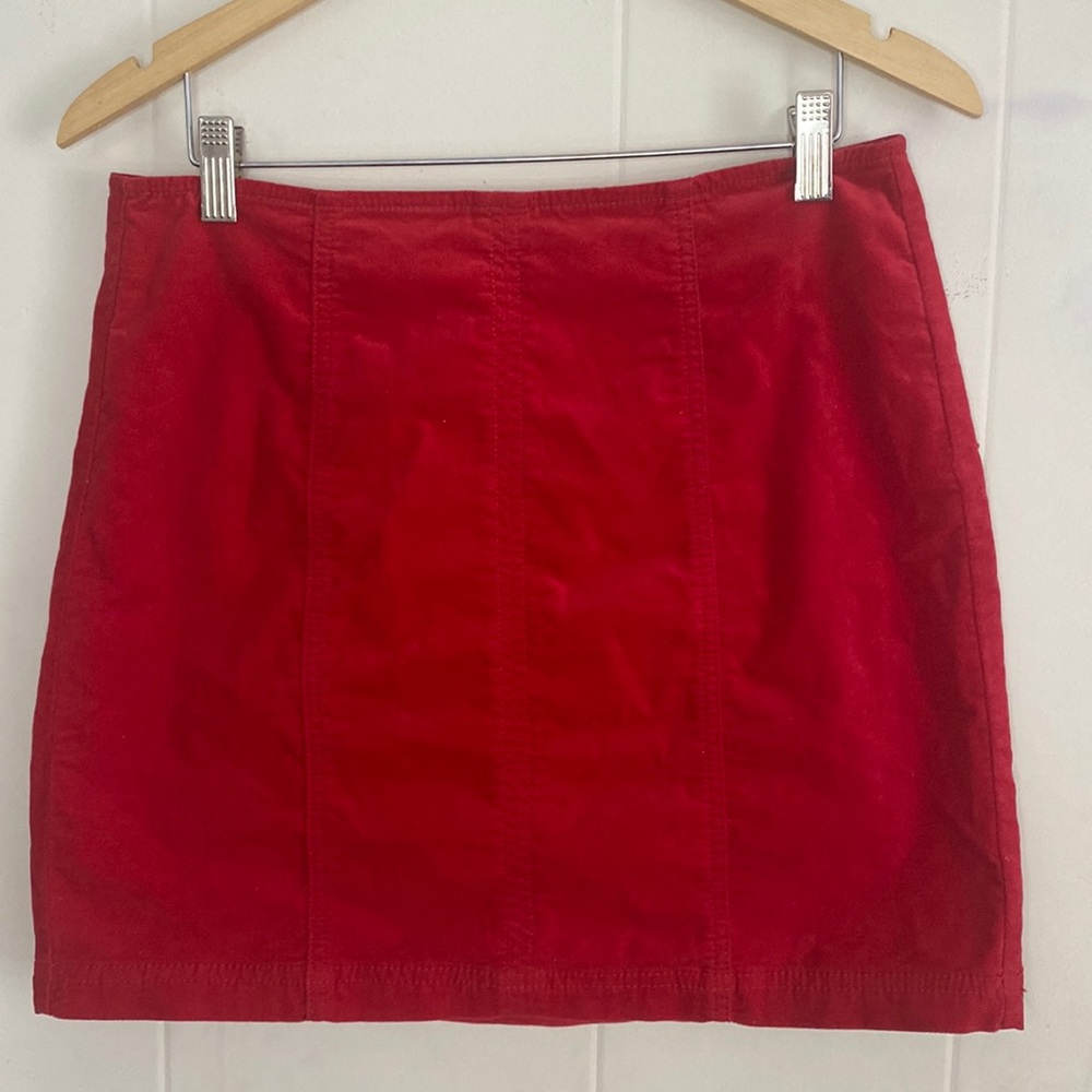 PacSun Red Velvet Mini Skirt